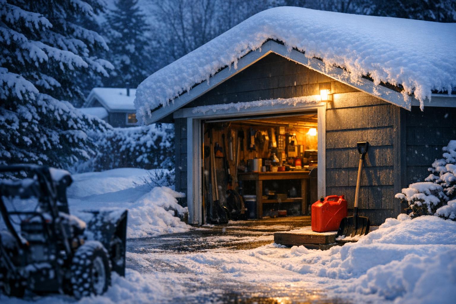 Best heavy-snow two-stage snow blowers, 28 inches and wider AI-generated editorial illustration.